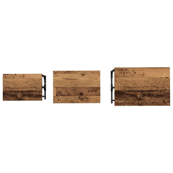 vidaXL Nesting Coffee Table 3 pcs Reclaimed Wood Engineered Wood