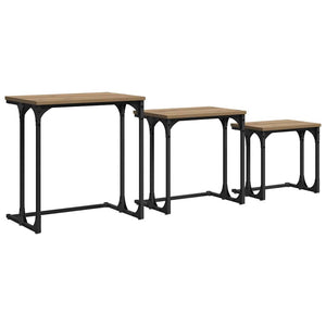 3er-Set Nesting Couchtische Artisan-Eiche