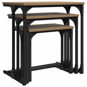 3er-Set Nesting Couchtische Artisan-Eiche