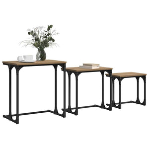3er-Set Nesting Couchtische Artisan-Eiche