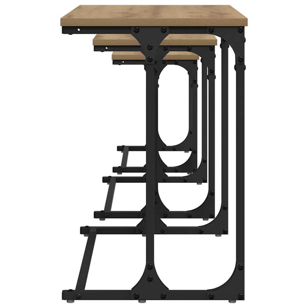 3er-Set Nesting Couchtische Artisan-Eiche