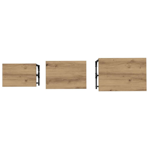 3er-Set Nesting Couchtische Artisan-Eiche