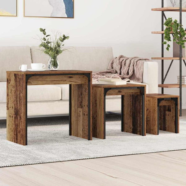 3er Couchtisch Altholz