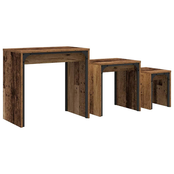 3er Couchtisch Altholz