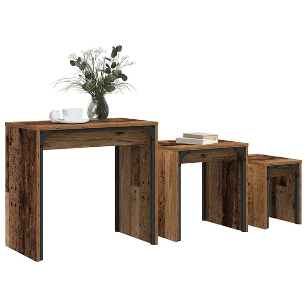 3er Couchtisch Altholz