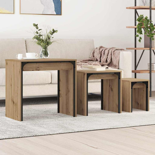 Couchtisch 3er Set Artisan Eiche