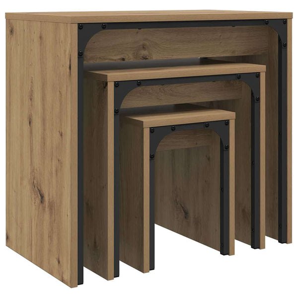 Couchtisch 3er Set Artisan Eiche