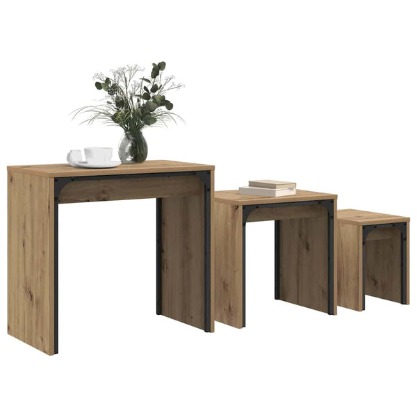 Couchtisch 3er Set Artisan Eiche