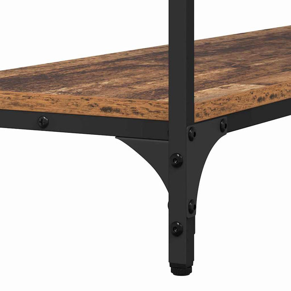Konsolentisch Altholz mit Regal 100cm