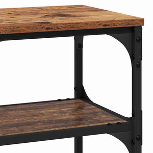 Konsolentisch Altholz mit Regal 100cm