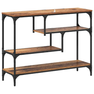 Konsolentisch Altholz mit Regal 100cm
