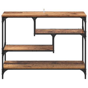 Konsolentisch Altholz mit Regal 100cm