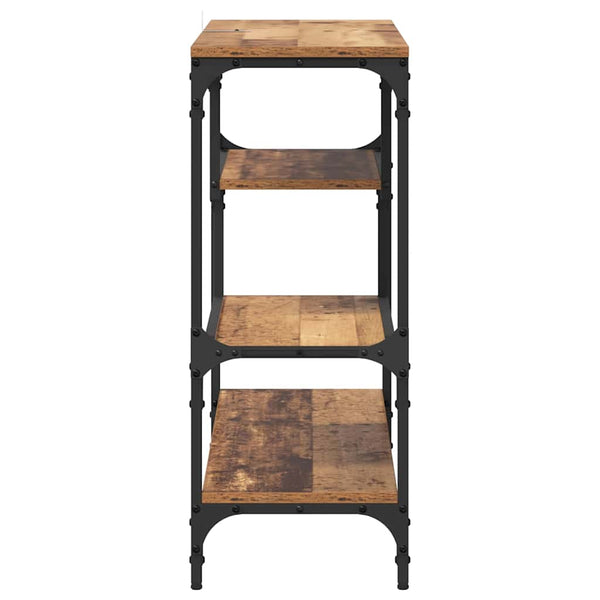 Konsolentisch Altholz mit Regal 100cm