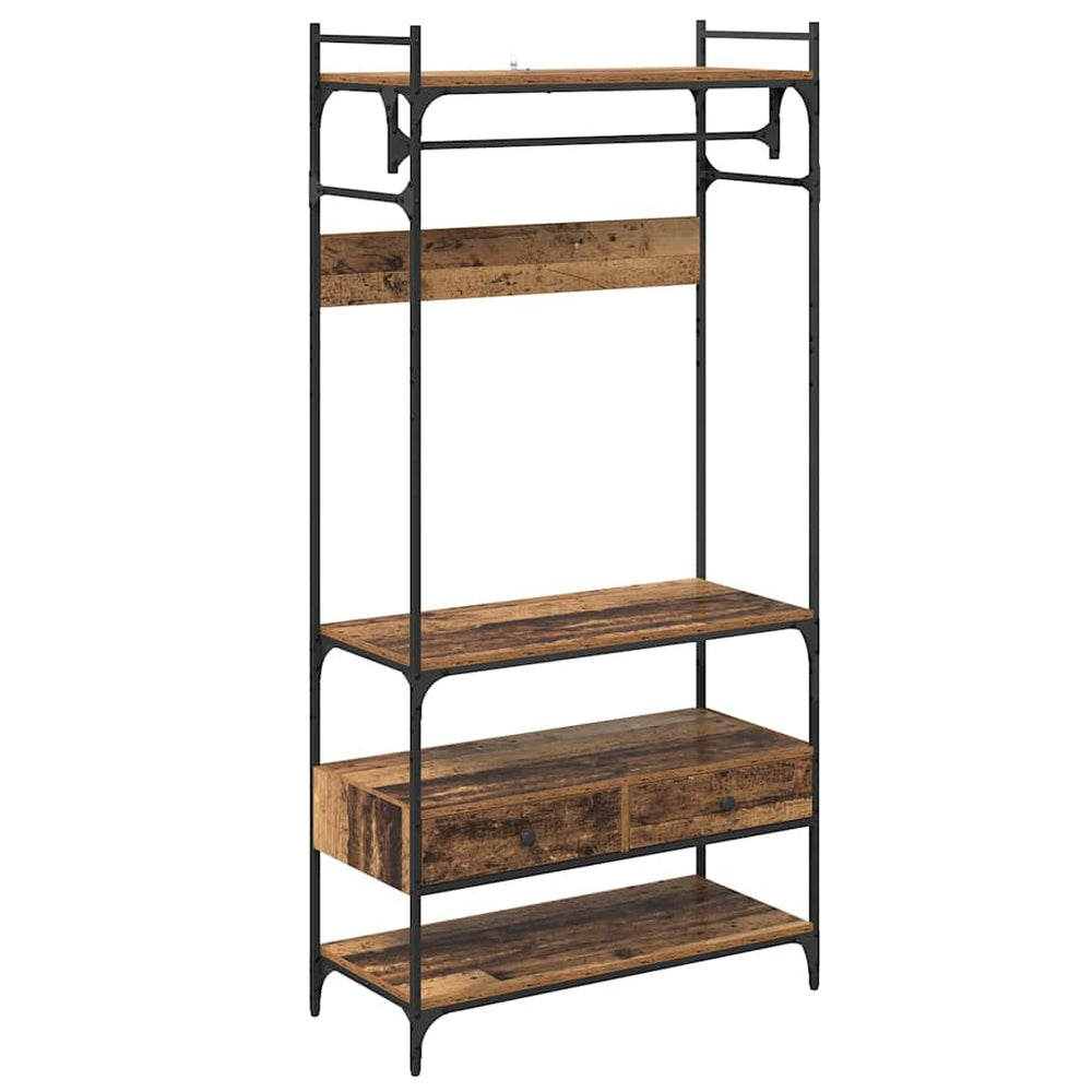 Kleiderschrank Altholz, 89 cm breit