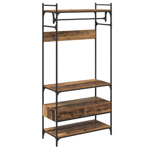 Kleiderschrank Altholz, 89 cm breit