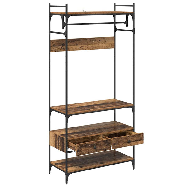 Kleiderschrank Altholz, 89 cm breit