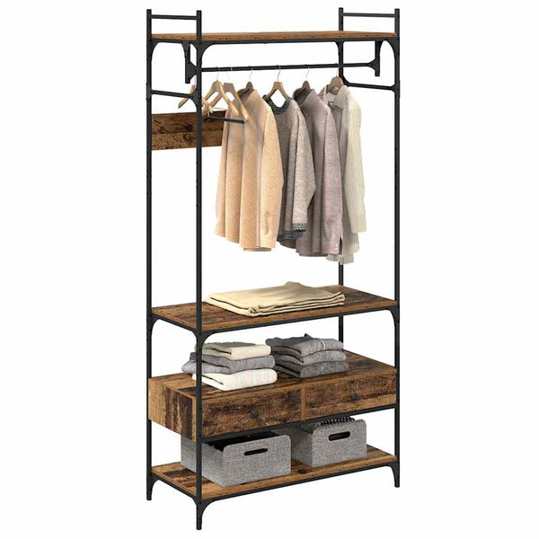 Kleiderschrank Altholz, 89 cm breit