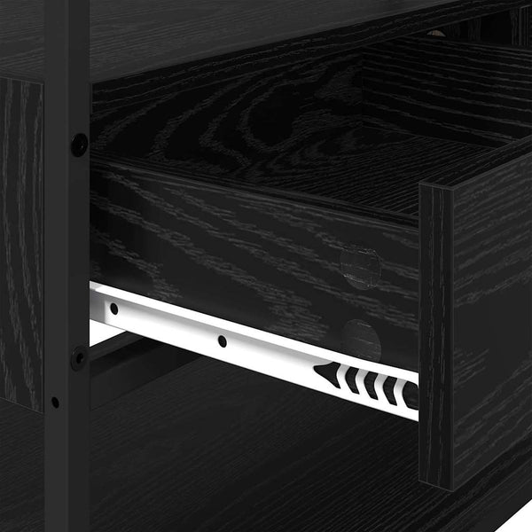 Kleiderschrank Schwarz Eichen-Optik