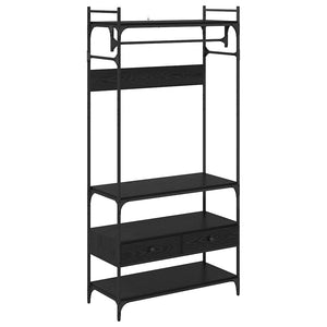 Kleiderschrank Schwarz Eichen-Optik