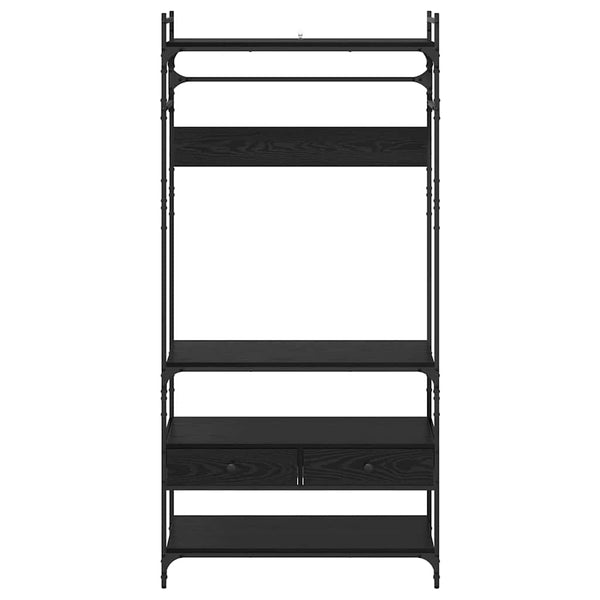 Kleiderschrank Schwarz Eichen-Optik