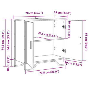 Sideboard Artisan Eiche 78 cm