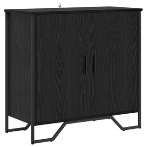 Schwarzes Sideboard Eichenoptik 78 cm