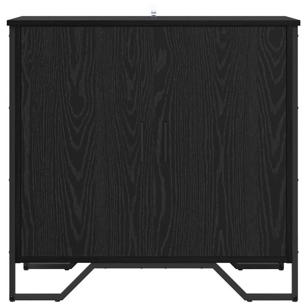 Schwarzes Sideboard Eichenoptik 78 cm