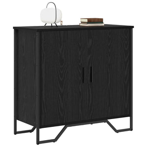 Schwarzes Sideboard Eichenoptik 78 cm