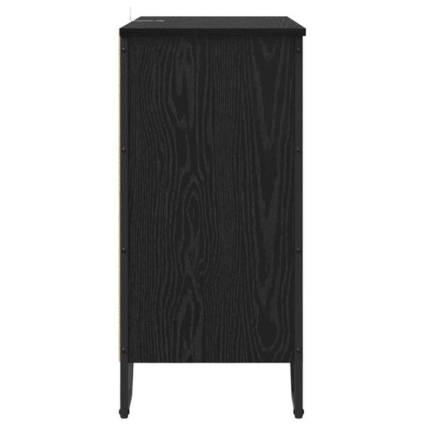 Schwarzes Sideboard Eichenoptik 78 cm