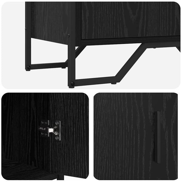 vidaXL Sideboard Black Oak Look 79.5 x 35.5 x 74.5 cm