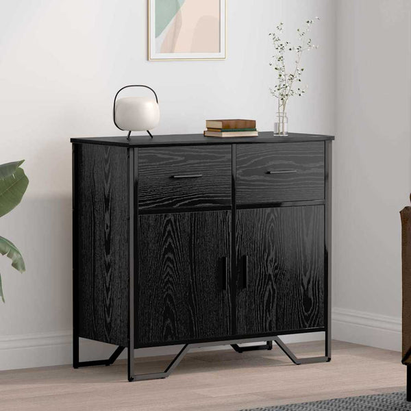vidaXL Sideboard Black Oak Look 79.5 x 35.5 x 74.5 cm