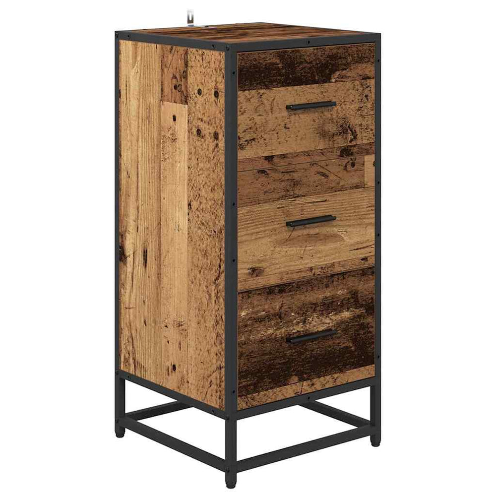vidaXL Sideboard Reclaimed Wood 35.5 x 35 x 76 cm