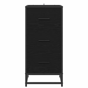 Schwarzes Sideboard Eichenoptik, 76 cm