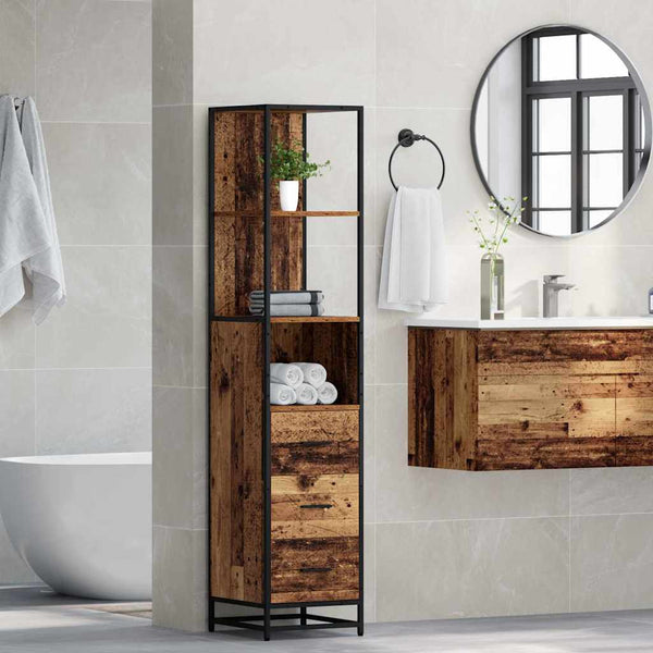 Badezimmermöbel-Set Altholz 35x37,5x166cm