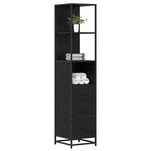 Badezimmermöbel Set Schwarz Eiche 35x37,5x166cm