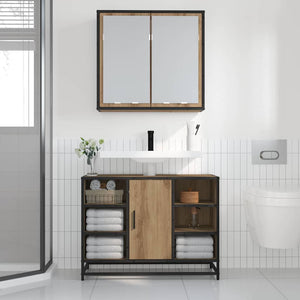 Wandregal Artisan-Eiche 65x20x60 cm