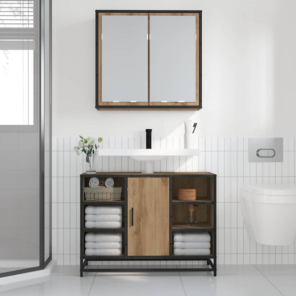 Wandregal Artisan-Eiche 65x20x60 cm