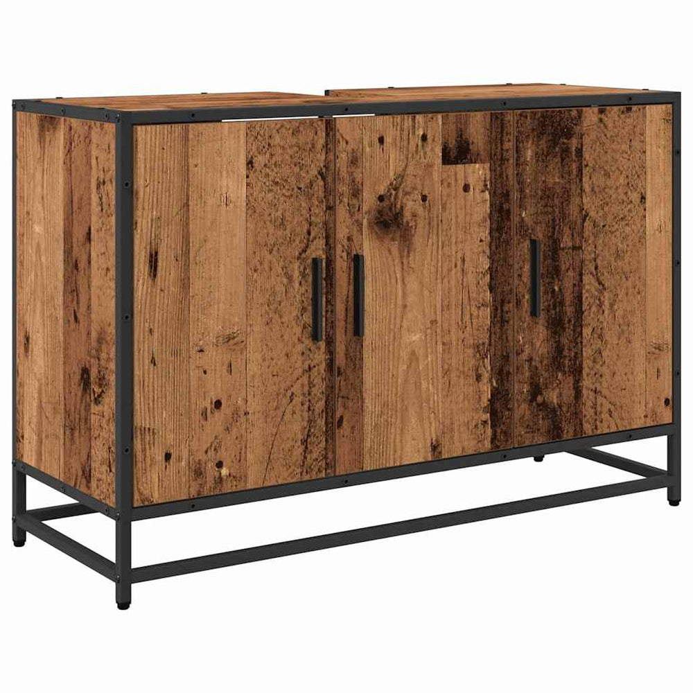 Badezimmerschrank Altholz 90x60 cm