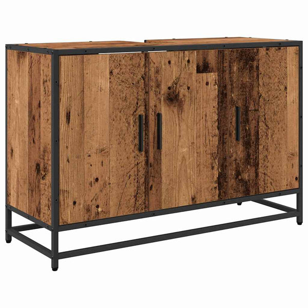 Badezimmerschrank Altholz 90x60 cm