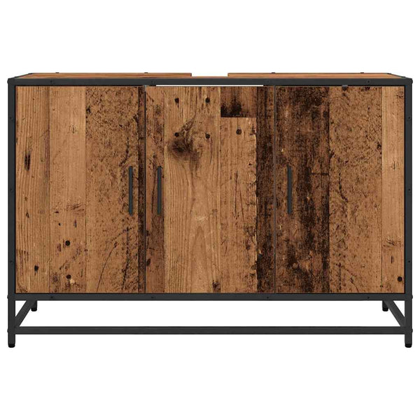 Badezimmerschrank Altholz 90x60 cm