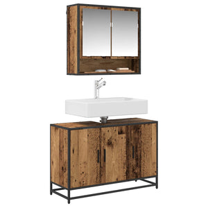 Badezimmerschrank Altholz 90x60 cm