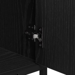 Badezimmerschrank Schwarz Eiche 90x33x60 cm