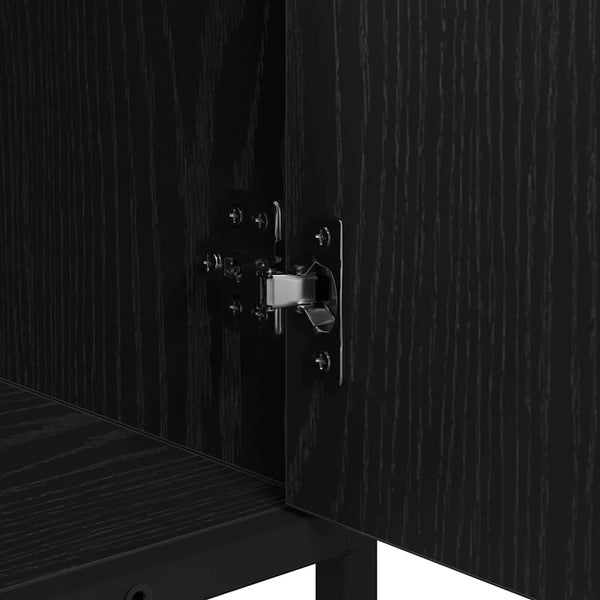 Badezimmerschrank Schwarz Eiche 90x33x60 cm