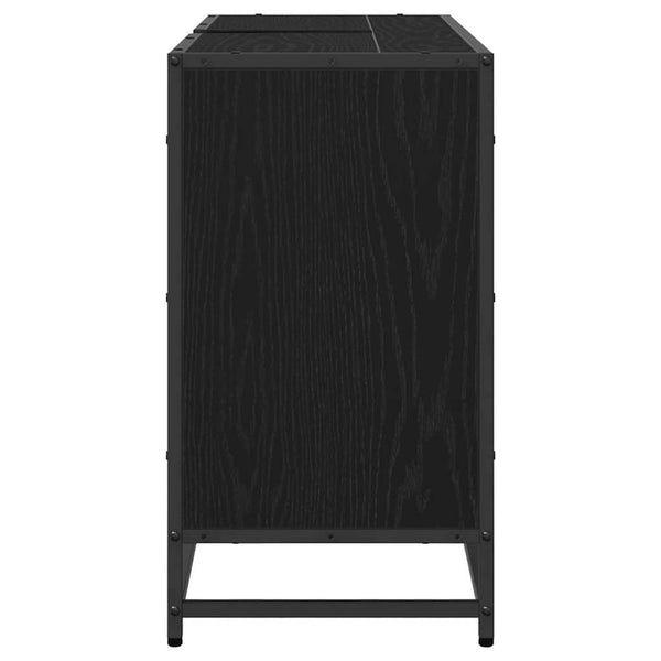 Badezimmerschrank Schwarz Eiche 90x33x60 cm