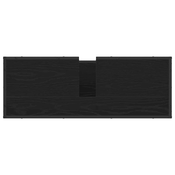 Badezimmerschrank Schwarz Eiche 90x33x60 cm