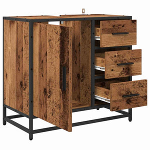 Badezimmerschrank Altholz 65x33x60cm