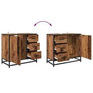 Badezimmerschrank Altholz 65x33x60cm