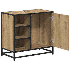 vidaXL Meuble de salle de bain chêne artisan 65x33x60 cm bois d'ingénierie