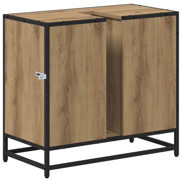 vidaXL Meuble de salle de bain chêne artisan 65x33x60 cm bois d'ingénierie