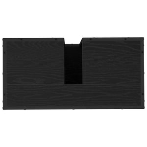 Badschrank Schwarz Eichen-Optik, 65 cm
